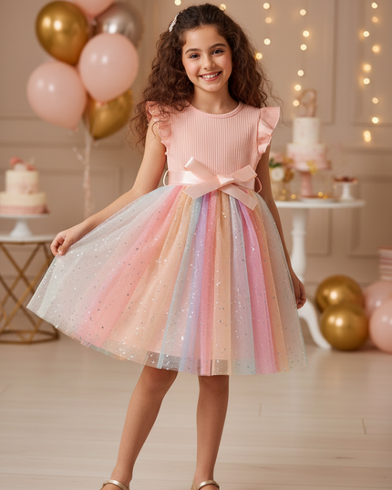 Glitzer Kleid Mädchen Prinzessin - Ansicht 1