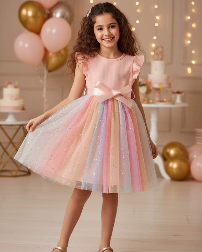 Glitzer Kleid Mädchen Prinzessin - Ansicht 1