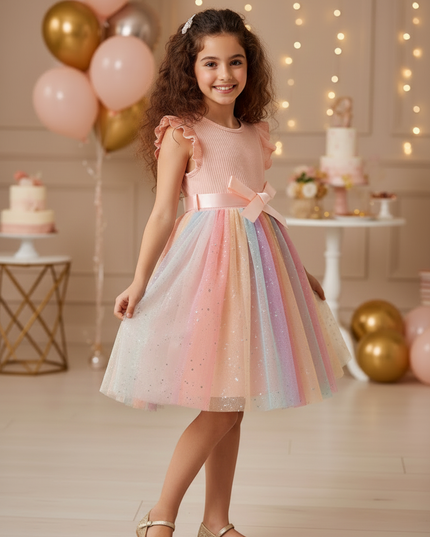 Glitzer Kleid Mädchen Prinzessin - Ansicht 3