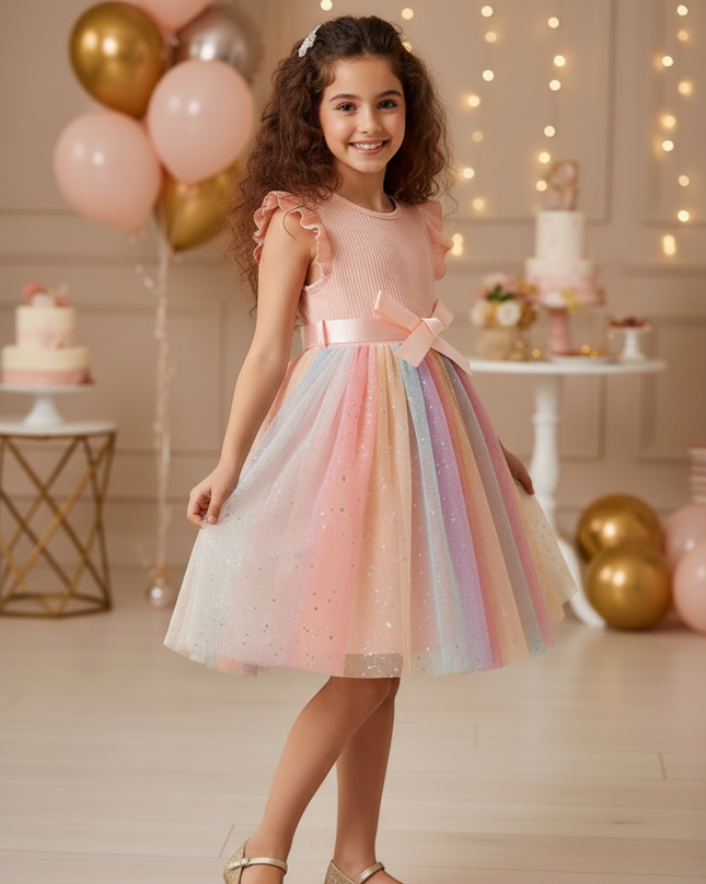 Glitzer Kleid Mädchen Prinzessin - Ansicht 3