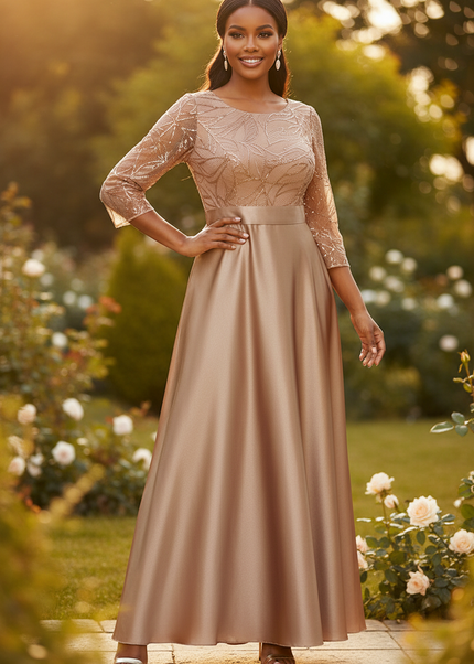 Ein festliches Glitzerkleid in Gold - Ansicht 1
