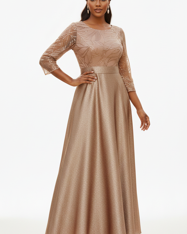 Ein festliches Glitzerkleid in Gold - Ansicht 5