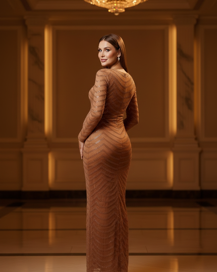 Goldenes Glitzer Umstandsmode - Ansicht 2