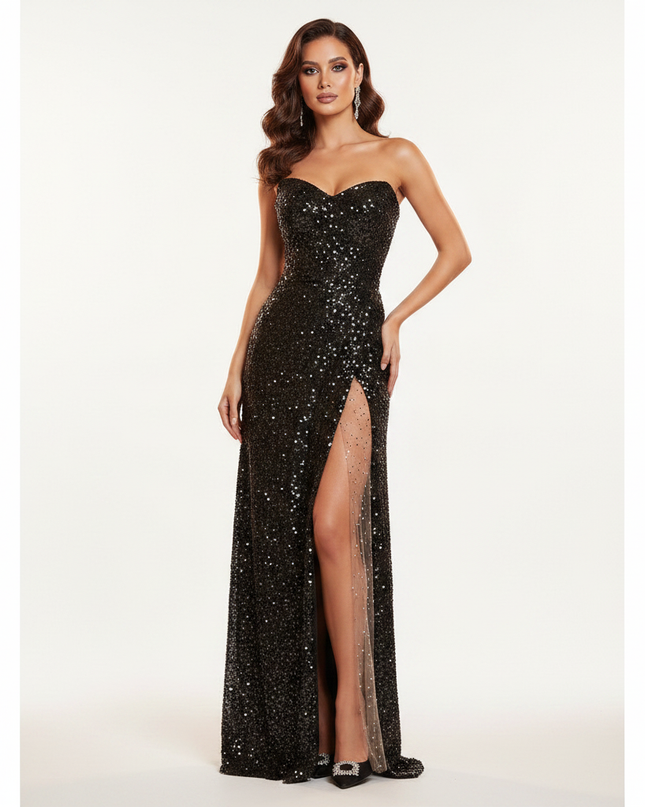 Gruenes Bandeau Kleid Lang - Ansicht 5