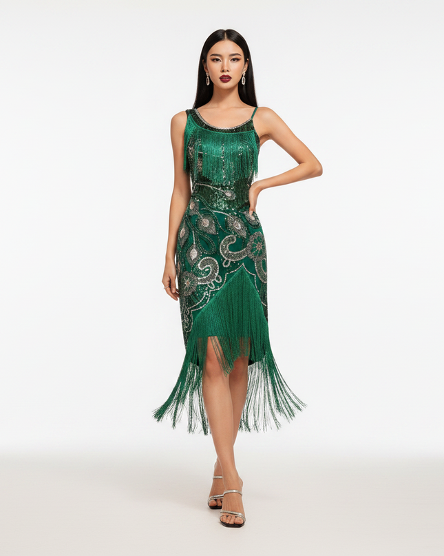 Gruenes Glitzerkleid Grosse Groessen - Ansicht 5