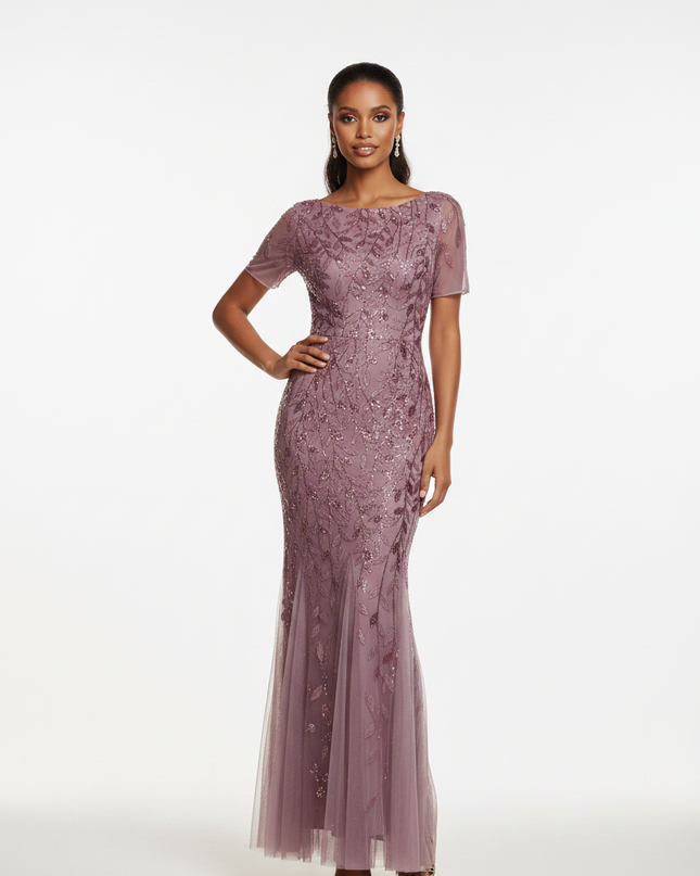 Lila Pailletten Kleid Meerjungfrau - Ansicht 5