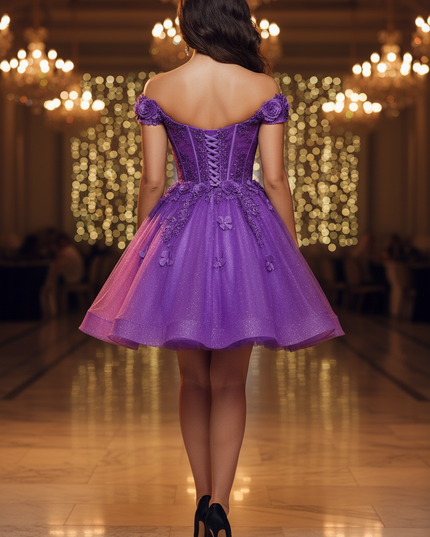 Lila Prinzessinnen Kleid mit Tull - Ansicht 2