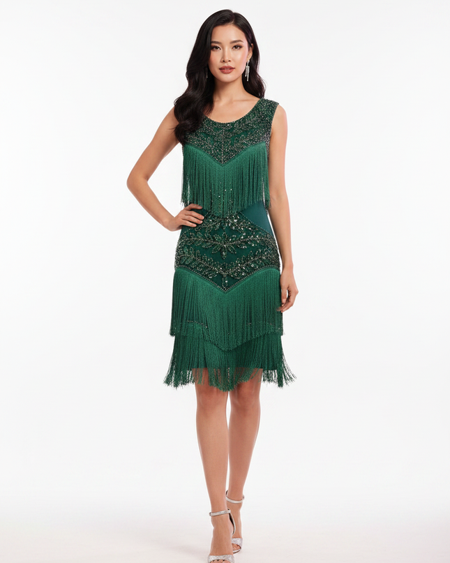 Das Lindgruene Glitzerkleid im Retrostil - Ansicht 5