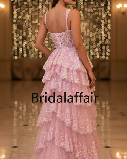 Das rosapink Glitzerkleid lang - Ansicht 2