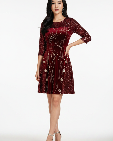 Ein festliches Kleid zum Abschluss in Rot - Ansicht 5