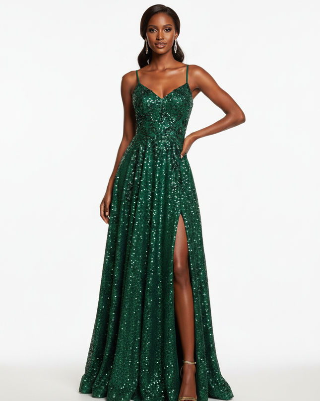 Das Schilfgruene Glitzerkleid in Gruen - Ansicht 5