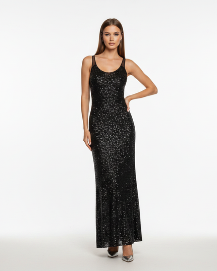 Glitzerkleid mit tiefem Rückenschnitt - Ansicht 5