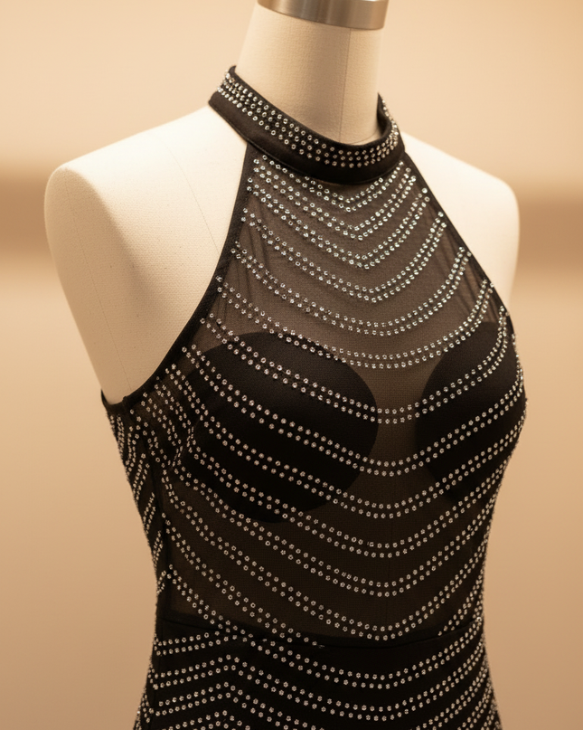 Schwarzes Glitzer Umstandsmode - Ansicht 4
