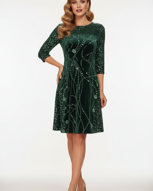 Gruenes Glitzerkleid fuer Weihnachten - Ansicht 5